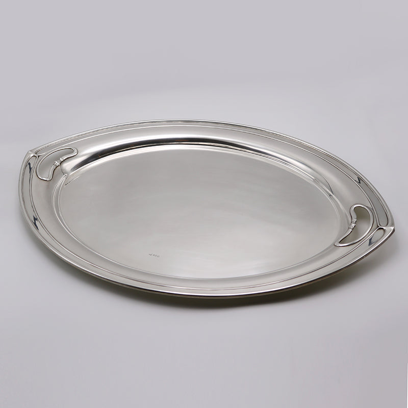 Art Nouveau Period Sterling Silver Tray England 1893