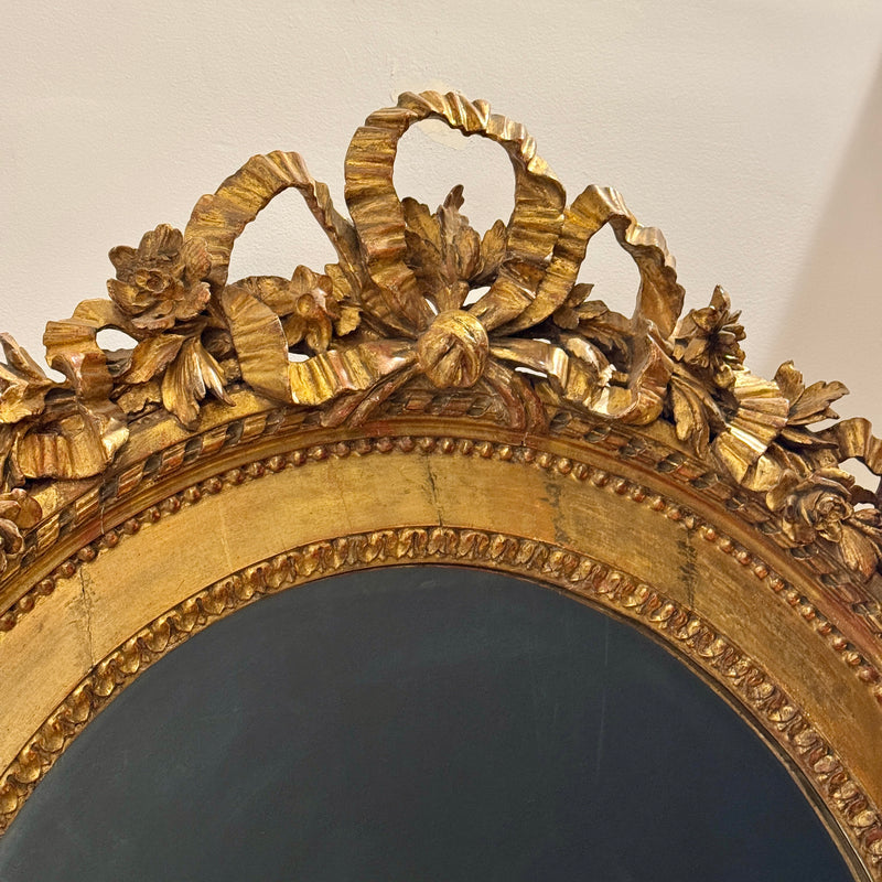 Oval Louis XVI Giltwood Miror