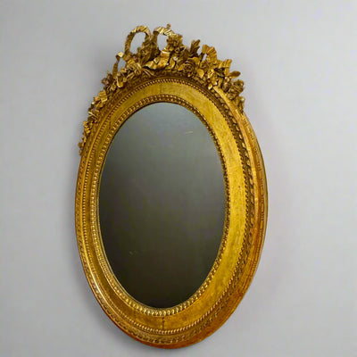 Oval Louis XVI Giltwood Miror