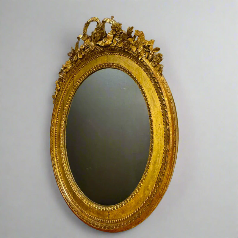 Oval Louis XVI Giltwood Miror