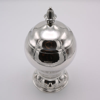 Art Deco Period Sterling Silver Covered Vase Germany circa 1930