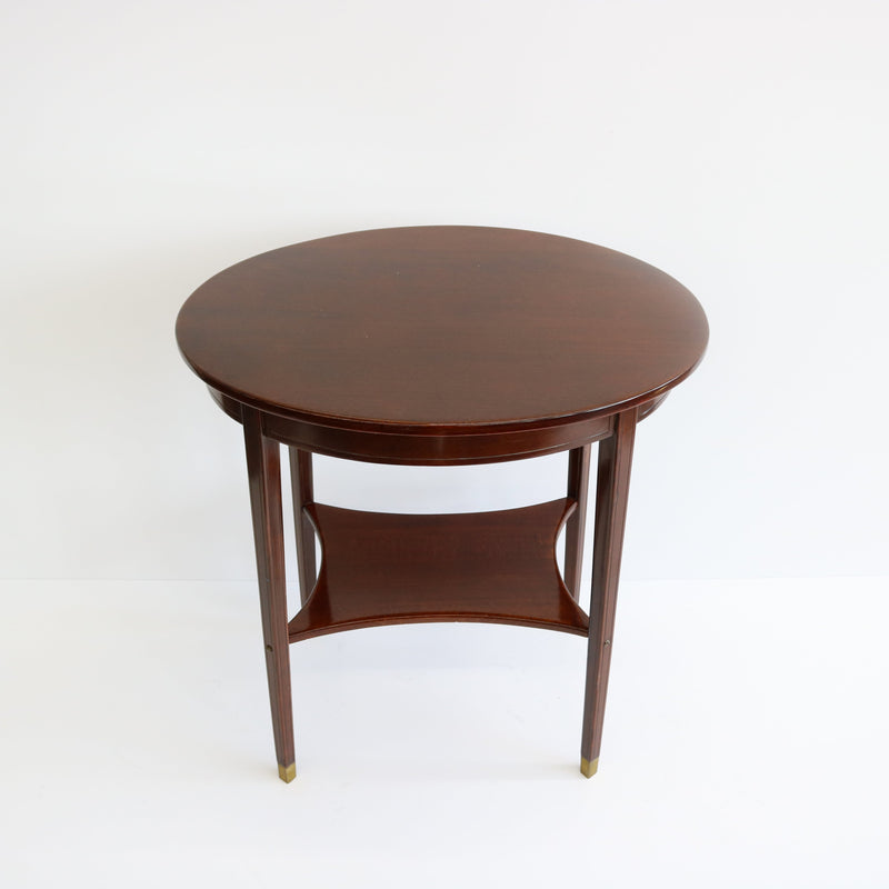 Oval Vienna Secession Two-Tier Table Austria circa 1905