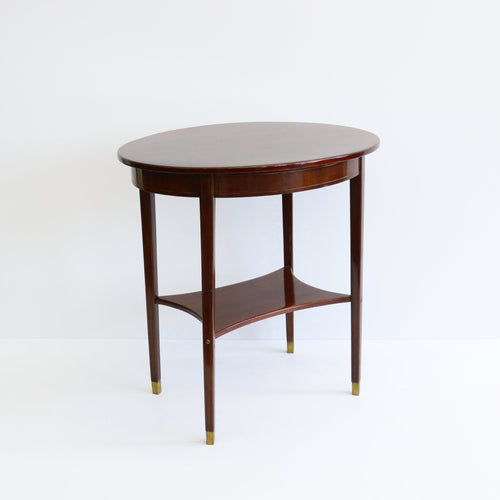 Oval Vienna Secession Two-Tier Table Austria circa 1905