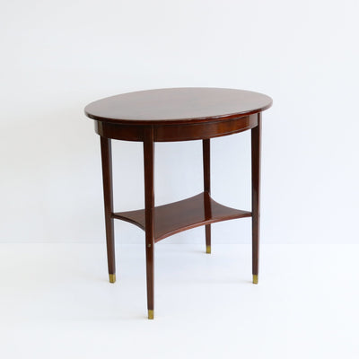 Oval Vienna Secession Two-Tier Table Austria circa 1905