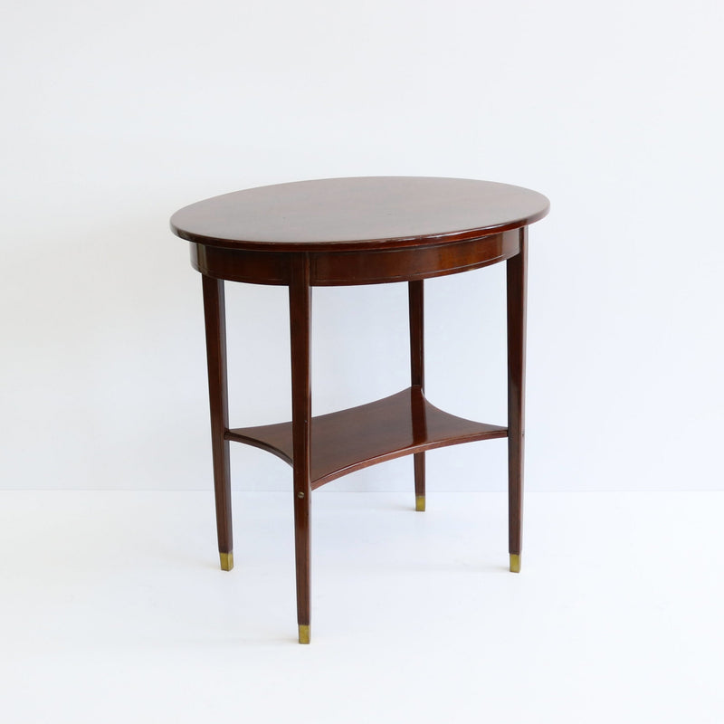 Oval Vienna Secession Two-Tier Table Austria circa 1905