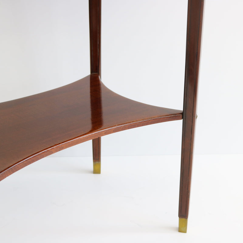 Oval Vienna Secession Two-Tier Table Austria circa 1905