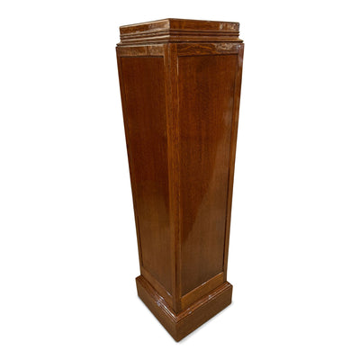 Square Art Deco Period Oak Pedestal Plinth Base France circa 1930