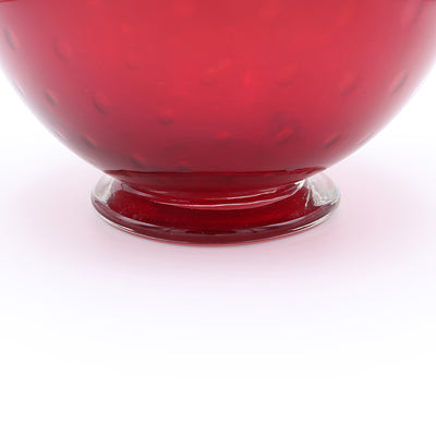 Venini A Bolle Ruby Glass Vase Murano Italy circa 1950