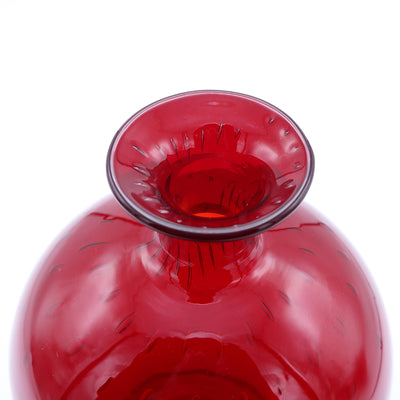 Venini A Bolle Ruby Glass Vase Murano Italy circa 1950