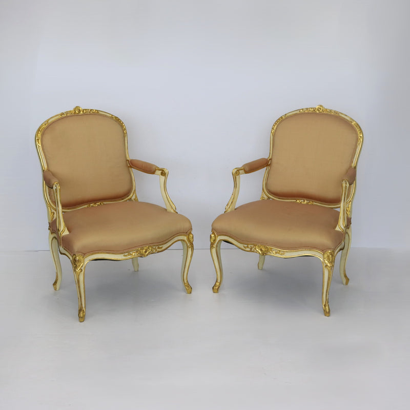 Pair Of Louis XV First Revival Armchairs