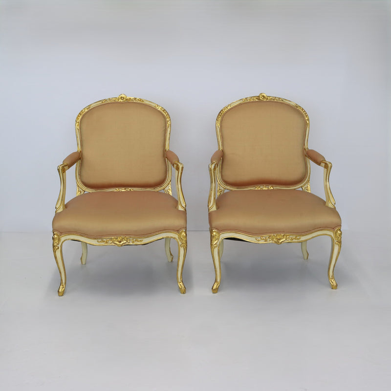 Pair Of Louis XV First Revival Armchairs