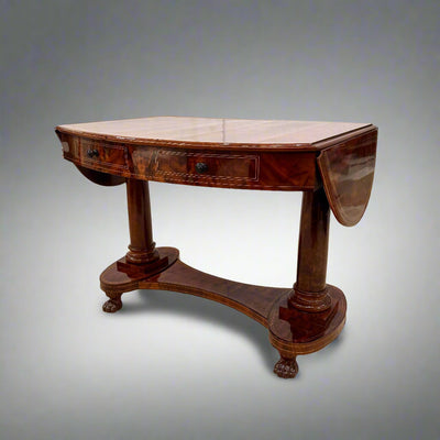Biedermeier Period Oval Mahogany Library Table desk Germany circa 1820