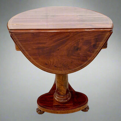 Biedermeier Period Oval Mahogany Library Table desk Germany circa 1820