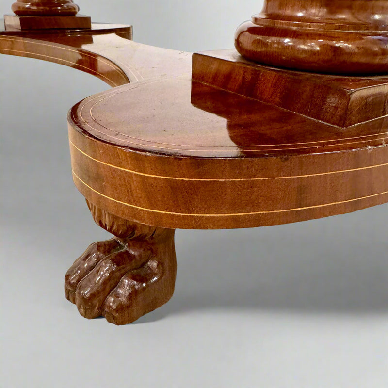 Biedermeier Period Oval Mahogany Library Table desk Germany circa 1820