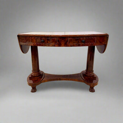 Biedermeier Period Oval Mahogany Library Table desk Germany circa 1820