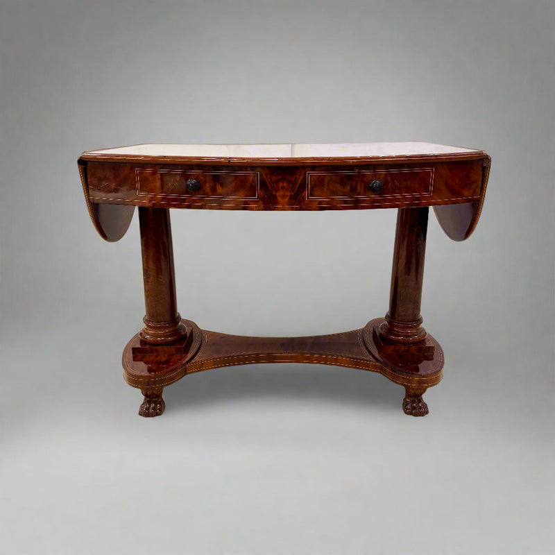 Biedermeier Period Oval Mahogany Library Table desk Germany circa 1820
