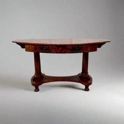 Biedermeier Period Oval Mahogany Library Table desk Germany circa 1820