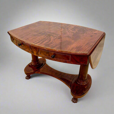Biedermeier Period Oval Mahogany Library Table desk Germany circa 1820