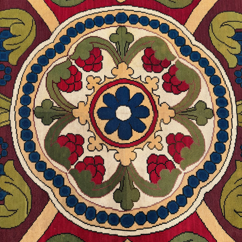 Antique Neoclassical Needlepoint Rug France circa 1860