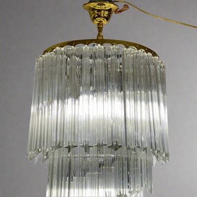 Venini Art Glass Spiral Chandelier Italy circa 1950