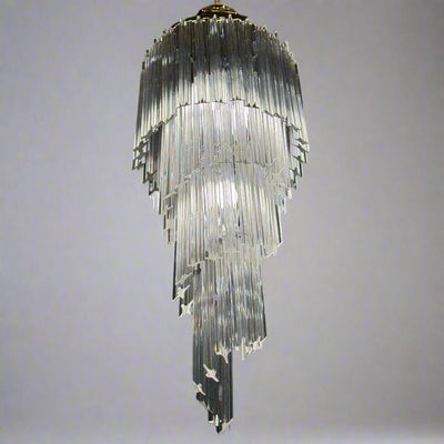 Venini Art Glass Spiral Chandelier Italy circa 1950