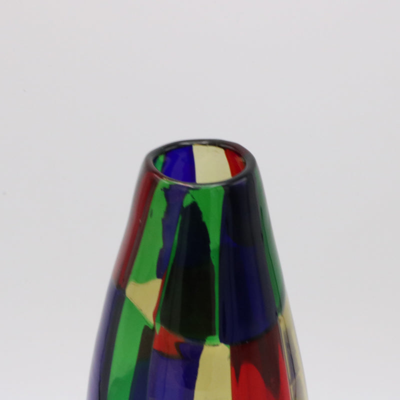 Fulvio Bianconi Art Glass for Venini "Pezzato" Vase Italy circa 1950