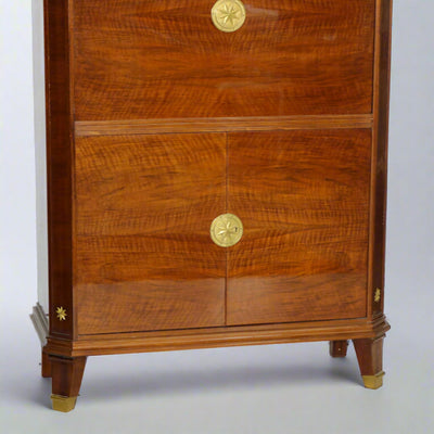 De Coene Freres Art Deco Period Walnut Bar Cabinet, Belgium circa 1930