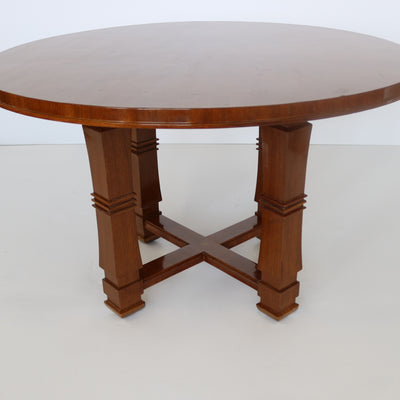 Mahogany Round Side Table France circa 1940