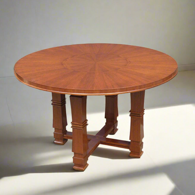 Mahogany Round Side Table France circa 1940