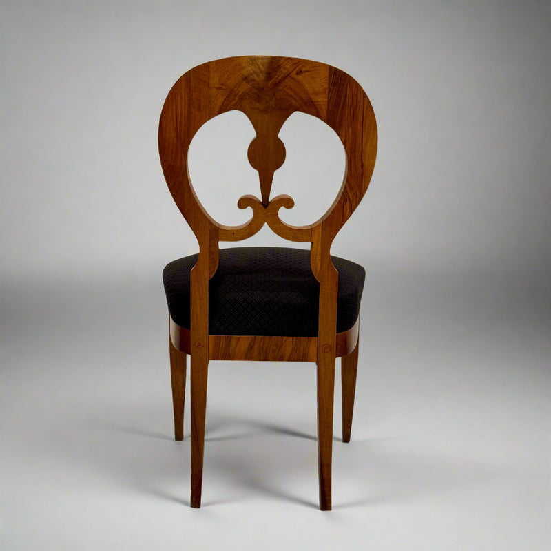 Biedermeier Period Burl Walnut Chair Austria circa 1820