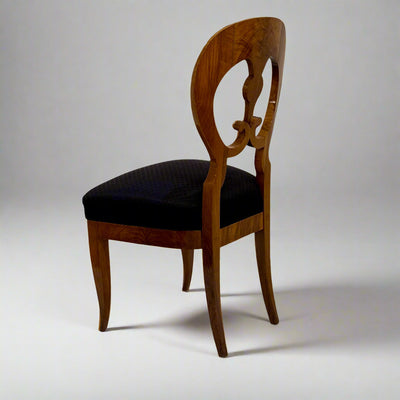 Biedermeier Period Burl Walnut Chair Austria circa 1820