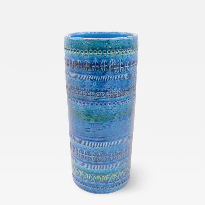 Bitossi Blue Glazed Ceramic Vase