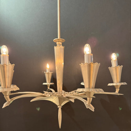 Art Deco Six Light Chandelier designed by Schweitzer & Graeff, Berlin, 1930's
