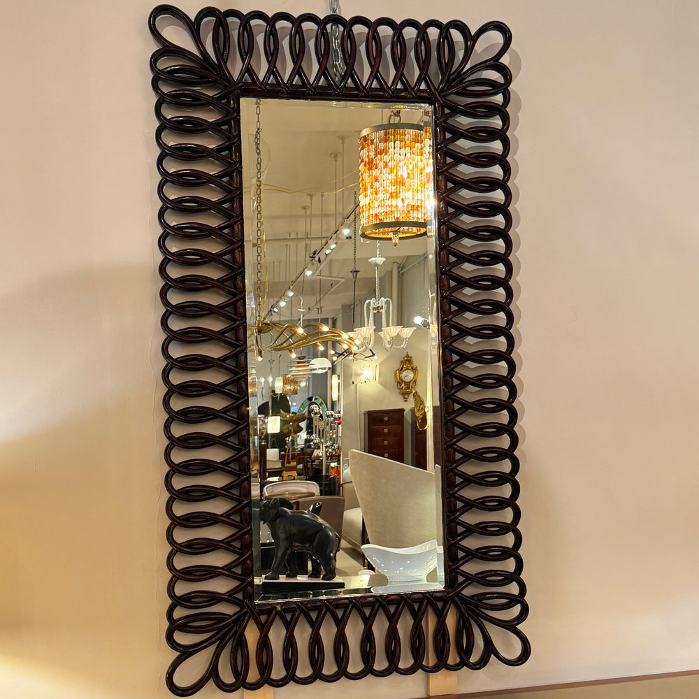 Large Rectangular Wall Mirror, Italy, 1970's
