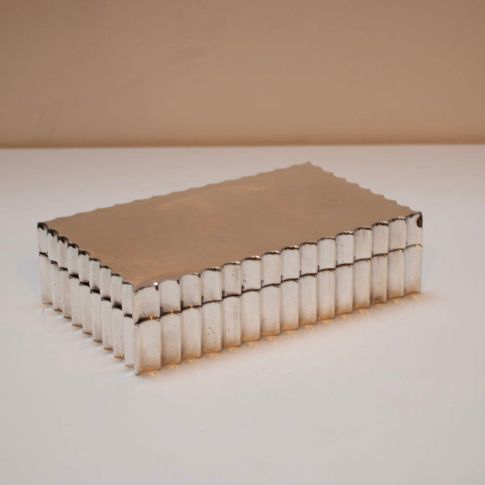 Silver Box with Scalloped Edges