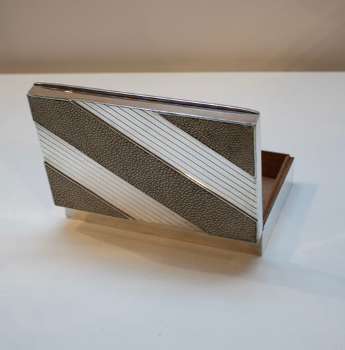 Vintage Shagreen and Silver Box