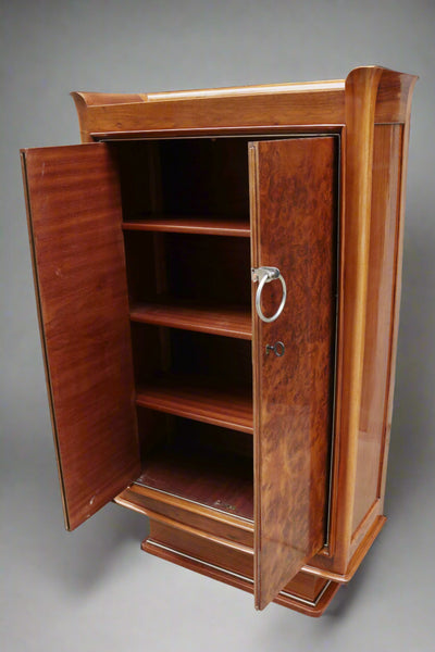 Majorelle Designed Art Deco Tall Two Door Cabinet