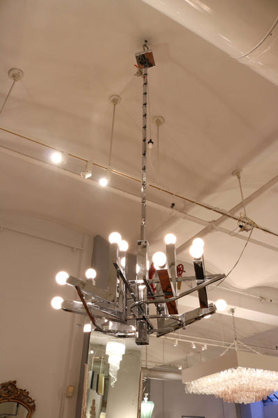 Italian Modernist Sixteen Light Chandelier