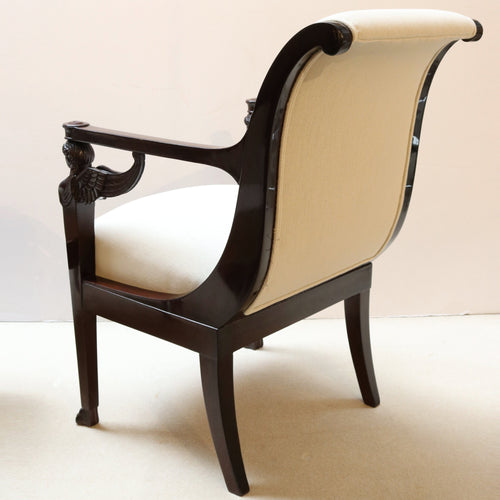 Pair of Empire Armchairs with Caryatids by Henri Jacob, France circa 1800-05
