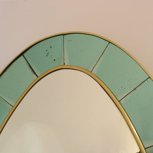 Cristal Arte Large Scale Oval Floor Mirror, Italy 1960's