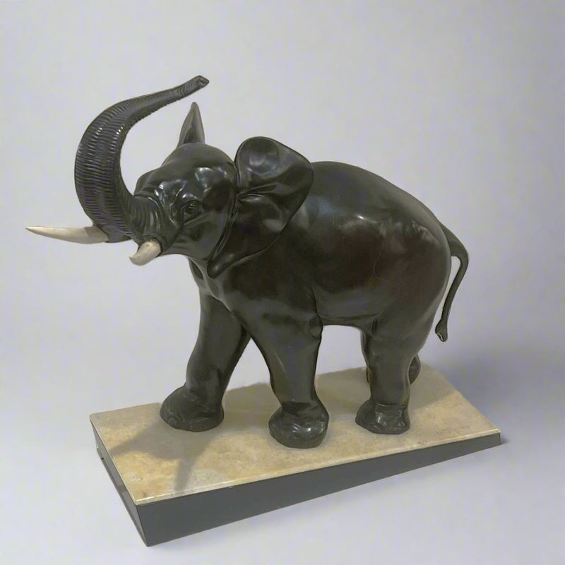 Art Nouveau Period Irénée Rochard Bronze Elephant Sculpture France circa 1920