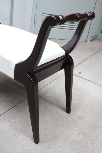 Single Ebonized Italian Bench , 1950's