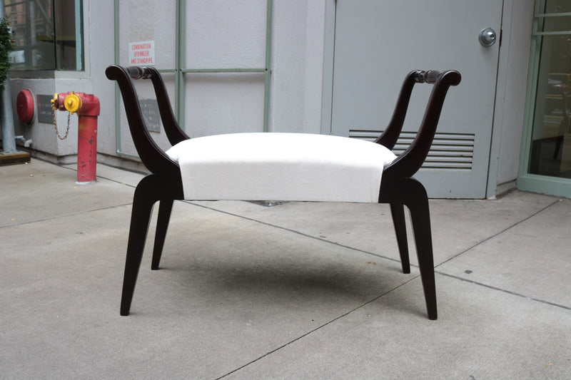 Single Ebonized Italian Bench , 1950&