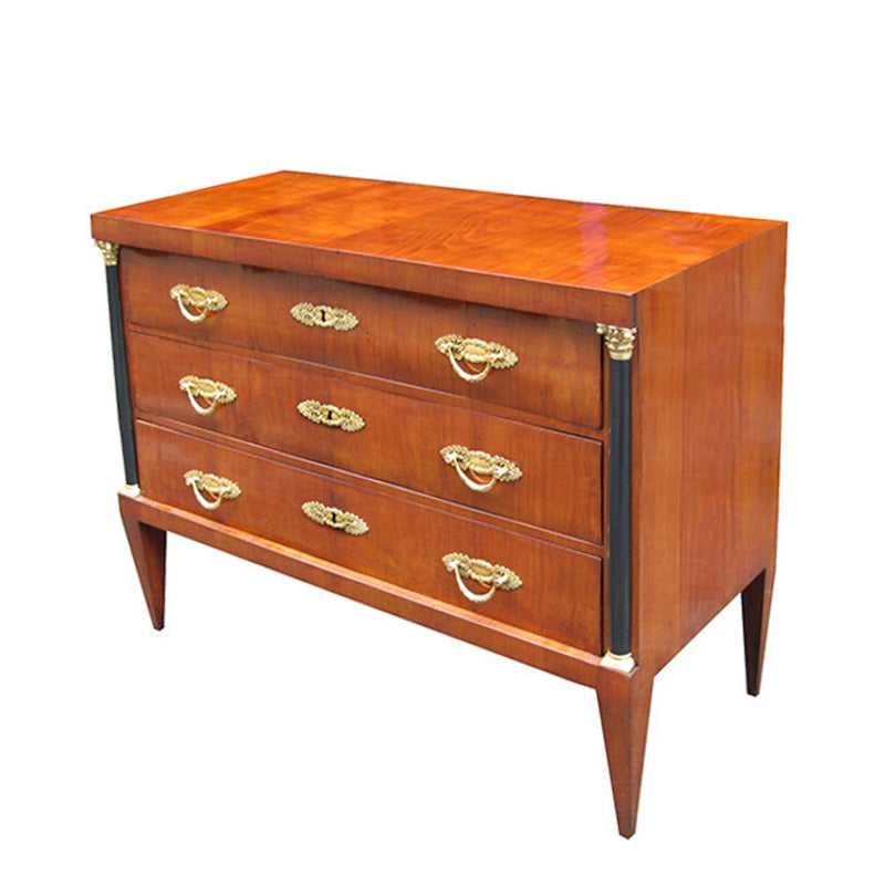 Important Pair Of Neoclassical Three Drawer Commodes