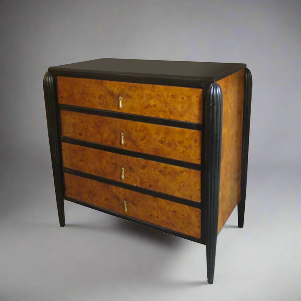 Art Deco Amboyna Chest of Drawers France 1930
