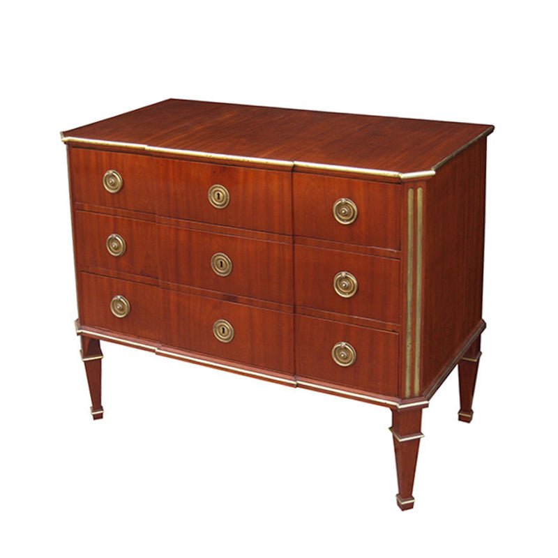 Neoclassical Mahogany Chest Of Drawers, Germany, circa 1800