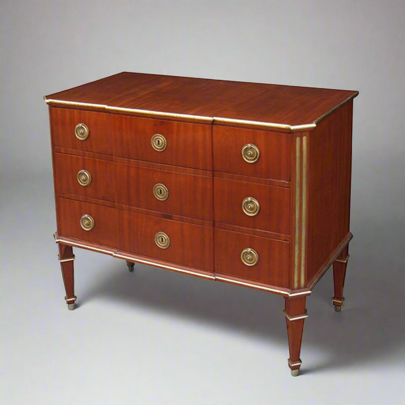 Neoclassical Mahogany Chest Of Drawers, Germany, circa 1800