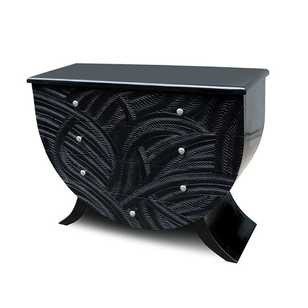 Ebonized Italian Modernist Chest of Drawers
