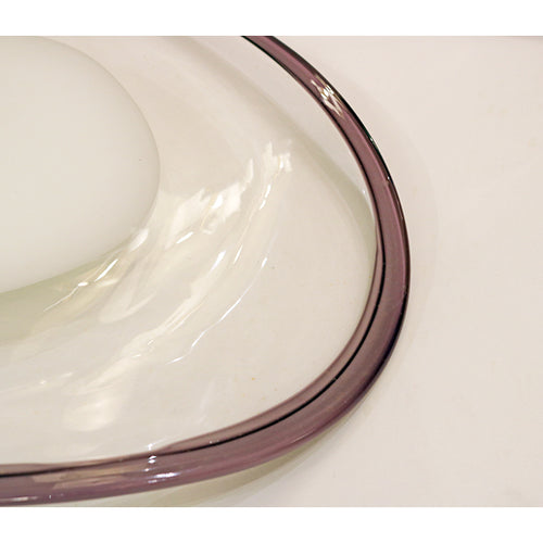 Pair of Murano glass dishes as centrepieces, Italy Late 20th century