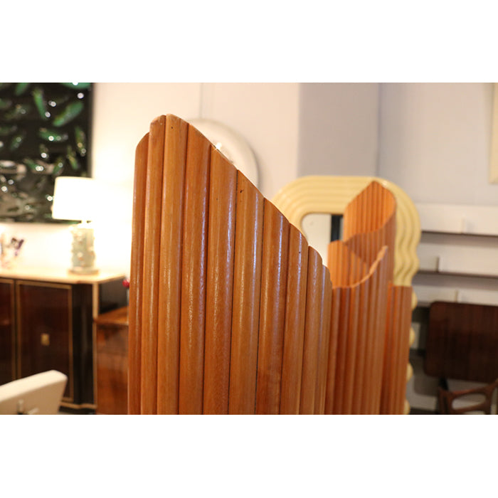 Cherrywood Italian Tambour Screen / Room Divider